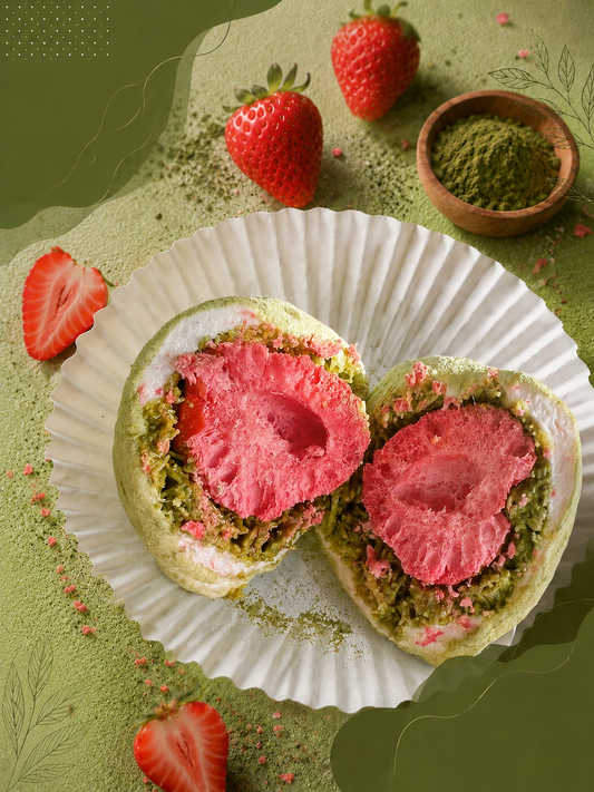 Matcha Strawberry Chewie Cookie